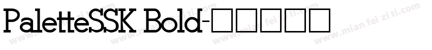 PaletteSSK Bold字体转换